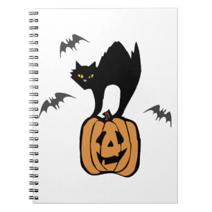 Cuaderno Halloween del gato negro