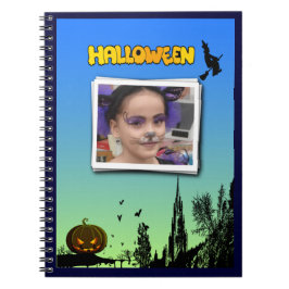 Cuaderno Halloween Dusk con Witch Añadir marco fotográfico
