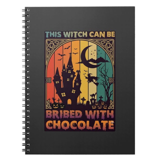 Cuaderno Halloween Esta Bruja Puede Ser Sobornada Chocolate (Frente)