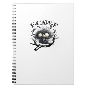 Cuaderno Halloween F-Caw-F Pájaro Cool Único