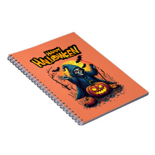 Cuaderno Halloween: Fantasmas Lindos y Familia de Calabazas