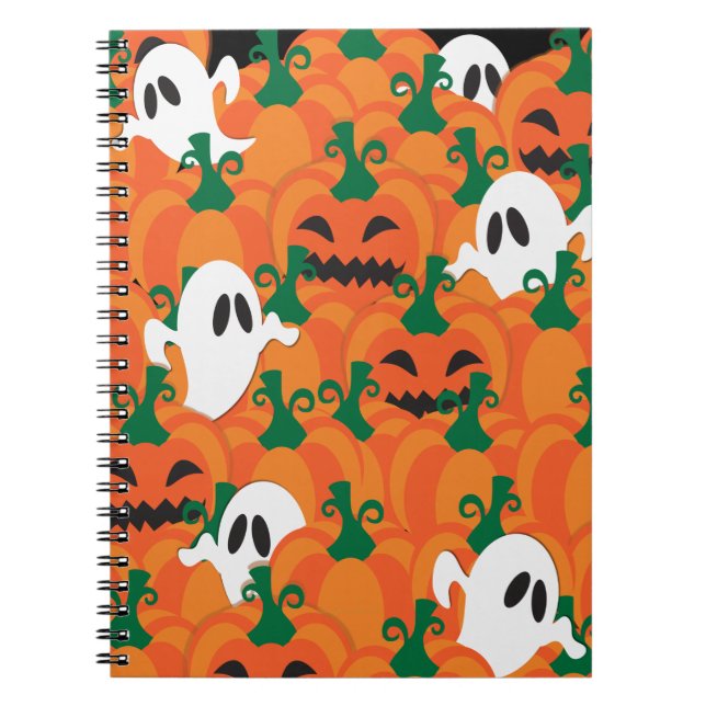 Cuaderno Halloween Ghosts Haunted Pumpkin Patch (Frente)