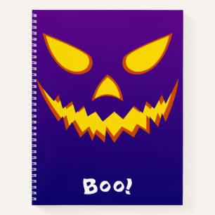 Cuaderno Halloween Grinning Face Jack o Lantern Pumpkin