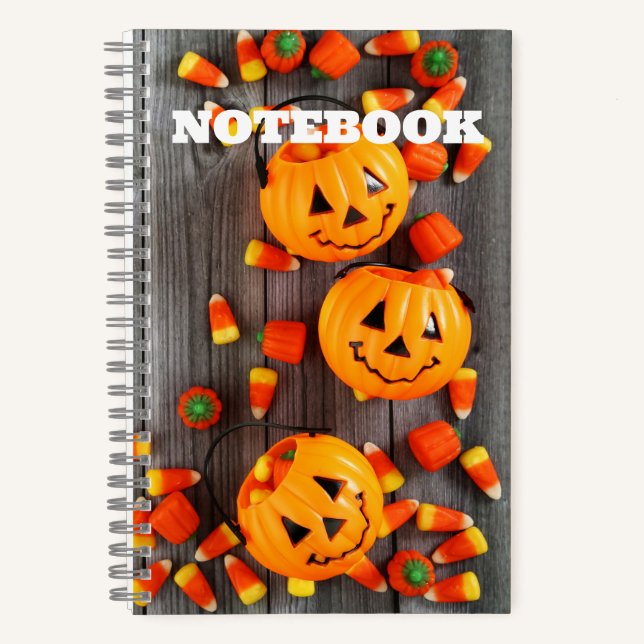 Cuaderno Halloween Jack o'lantern Candy Corn (Anverso)