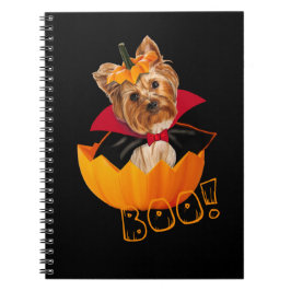 Cuaderno Halloween linda calabaza de perro de Yorkshire ter