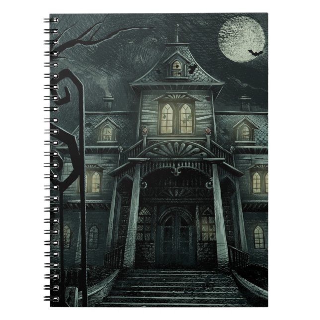 Cuaderno Halloween Mint Jungle Green Haunt Manor (Frente)