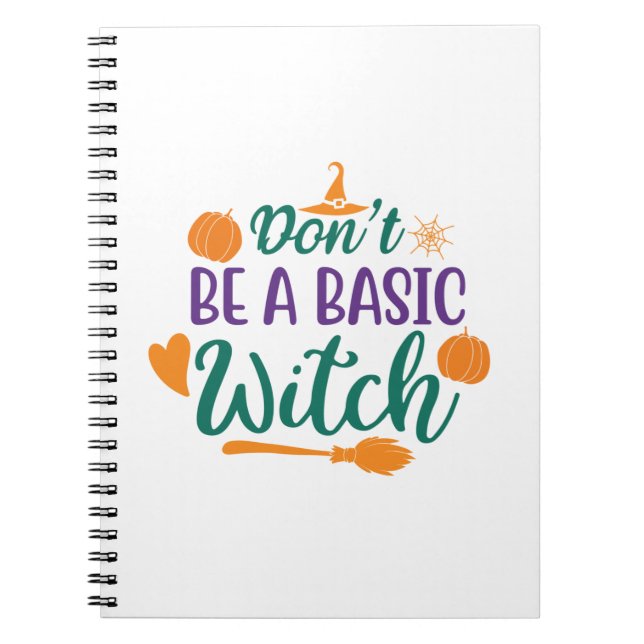 Cuaderno Halloween no es una bruja básica (Frente)