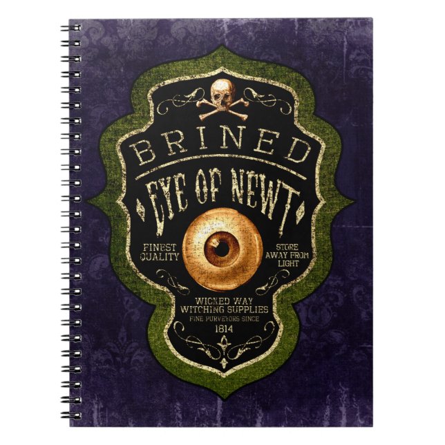 Cuaderno Halloween Ojo Gótico De La Nueva Vendimia De Poció (Frente)