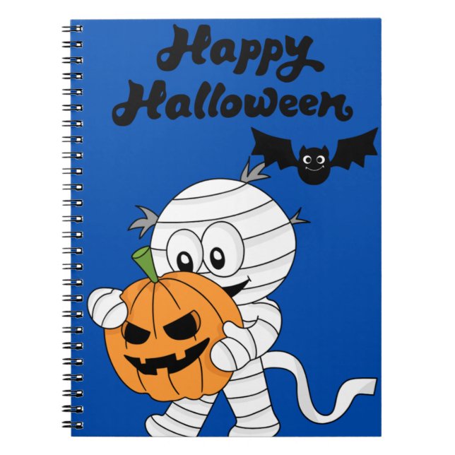Cuaderno Halloween para portátiles, momia (Frente)