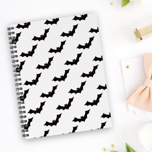 Cuaderno Halloween, Patrón De Murciélagos, Truco O Tratamie