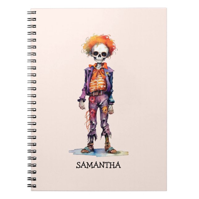 Cuaderno Halloween Personalizado Cute Kid Zombie (6) (Frente)