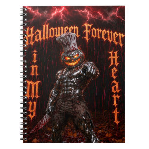 Cuaderno Halloween Por Siempre En Mi Corazón Calabaza Gótic