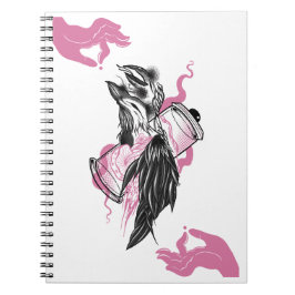 Cuaderno Halloween Raven con Lotus Hands Art Spiral Notebo
