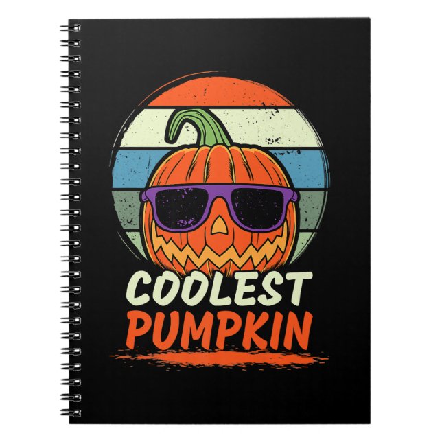 Cuaderno Halloween Retro mejor calabaza premium (Frente)