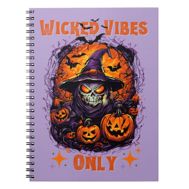 Cuaderno Halloween: Sonrisas y calabaza de fantasmas (Frente)