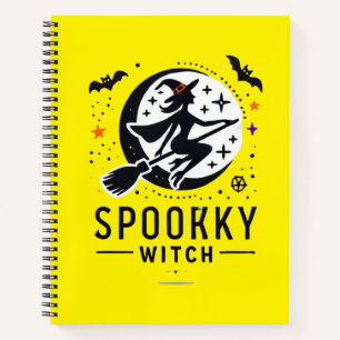 Cuaderno Halloween Spooky Witch Design - Volando en la habi