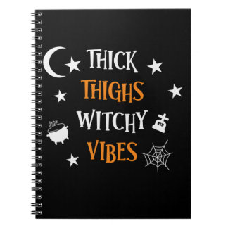 Cuaderno Halloween Thick Thighs Witch Vibes Cumpleaños