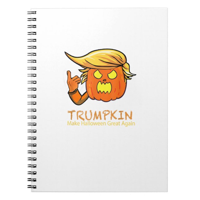 Cuaderno Halloween Trumpkin Funny - Diseño de Disfraces Clá (Frente)