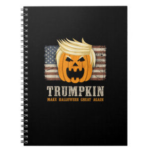 Cuaderno Halloween Trumpkin Vintage Bandera Estadounidense