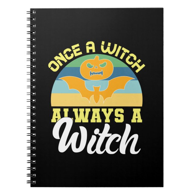 Cuaderno Halloween Una Vez Una Bruja Siempre Un Cumpleaños  (Frente)