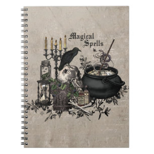 Cuaderno Halloween vanguardista y moderno bajo el fuego