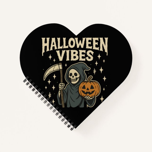Cuaderno Halloween Vibes Reaper - Black Spiral (Anverso)