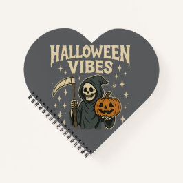 Cuaderno Halloween Vibes Reaper - Espiral gris