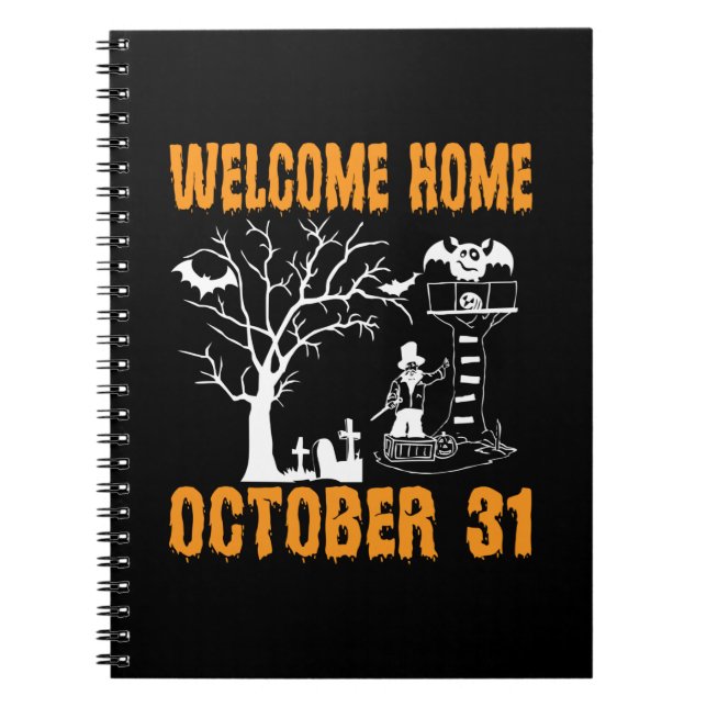 Cuaderno Halloween Welcome Home October Birthday (Frente)
