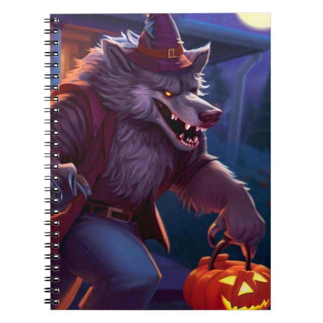 Cuaderno Halloween/werewolf/otoño/otoño (Frente)