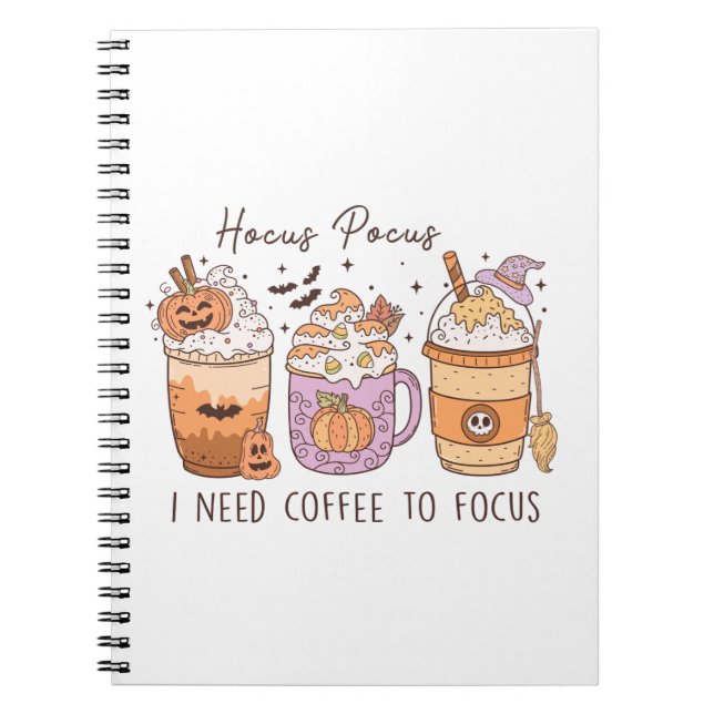 Cuaderno Halloween y el café (Frente)