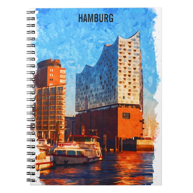 Cuaderno Hamburg Alemania Elbphilharmonie Travel (Frente)