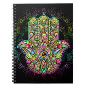 Cuaderno Hamsa Fatma Hand Psychedelic Art