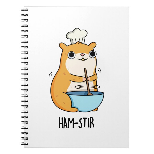 Cuaderno Hamstir Funny Chef Hamster Pun (Frente)
