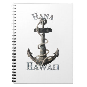 Cuaderno Hana Hawaii Vacaciones Ancla Náutica Navegación