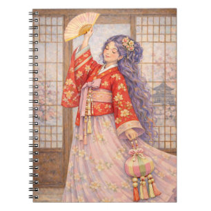 Cuaderno Hanbok Elegante con Abanico