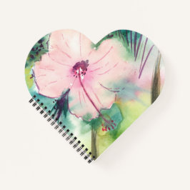 Cuaderno Handpainted Watercolour Belizean Hibiscus Flower