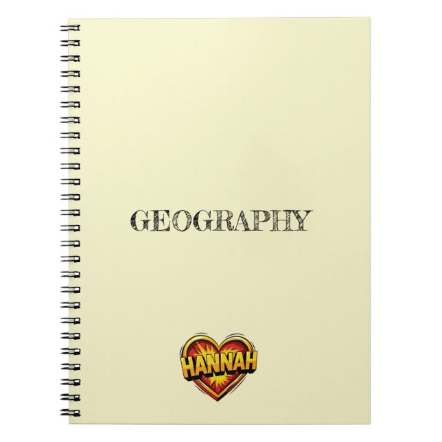Cuaderno Hannah Corazón Amarillo (Frente)