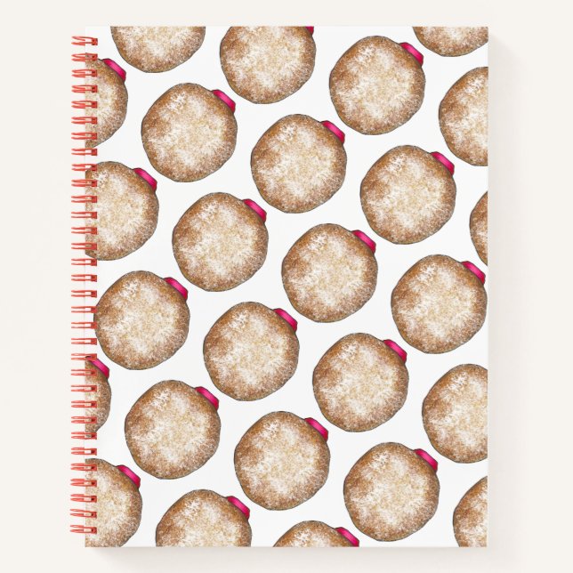Cuaderno Hanukkah Sufganiyot Jelly Doughnut Donut Chanukah (Anverso)
