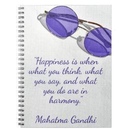 Cuaderno Happiness Harmony Mahatma Ghandi