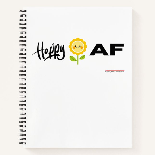 Cuaderno Happy AF - Portátil (Anverso)