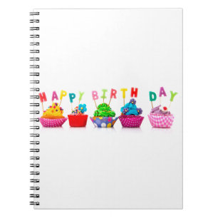 Cuaderno Happy Birthday Cupcakes