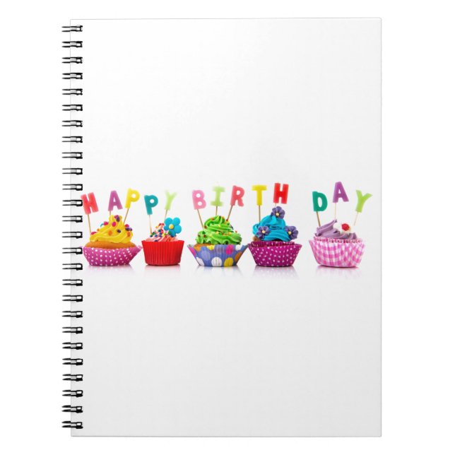 Cuaderno Happy Birthday Cupcakes (Frente)