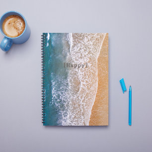 Cuaderno Happy Bright Blue Calm Ocean Shore