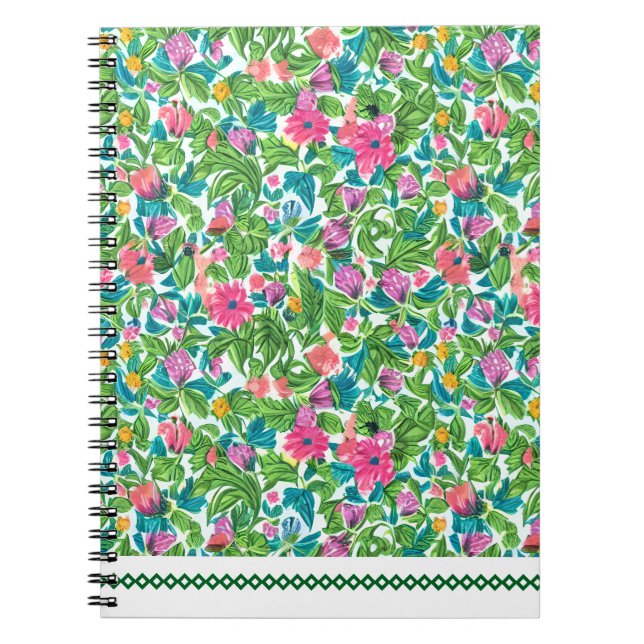 Cuaderno Happy colorful summer pattern botanical artwork (Frente)