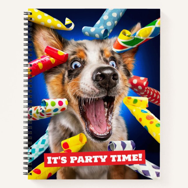 Cuaderno Happy Dog Party Blowers (Anverso)