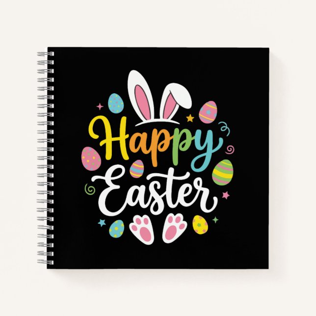 Cuaderno Happy Easter Bunny Rabbit Funny Easter Day Women  (Anverso)