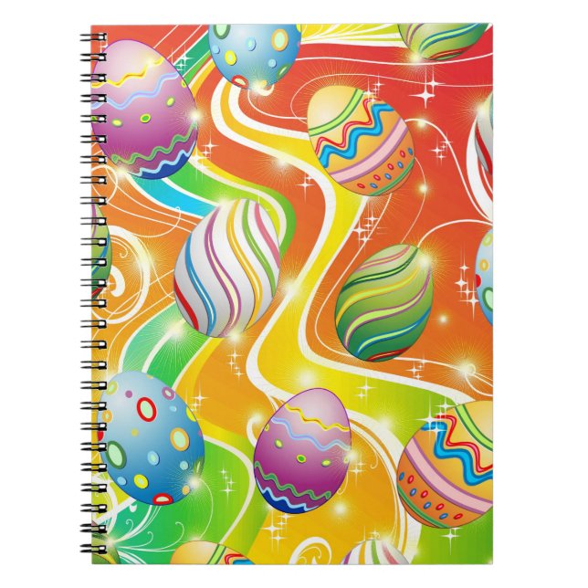 Cuaderno Happy Easter Eggs Festive Pattern (Frente)