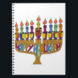 Cuaderno Happy Hanukkah Dreidels Menorah<br><div class="desc">Está viendo la colección de diseño de Lee Hiller. Coleccionista,  ropa,  regalos y objetos de colección Lee Hiller Photography o colección de arte digital. Puedes ver su fotografía de la naturaleza en http://HikeOurPlanet.com/ y seguir su blog de senderismo dentro del Parque Nacional de Hot Springs.</div>