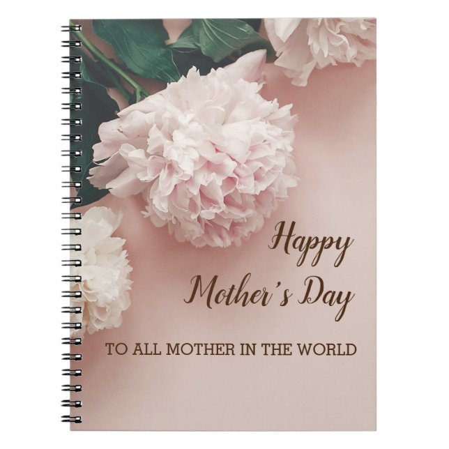 Cuaderno Happy Mother day flower Spiral Photo (80 Pages) (Frente)