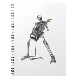 Cuaderno Happy Skeleton Guitar Guy Spooky Halloween